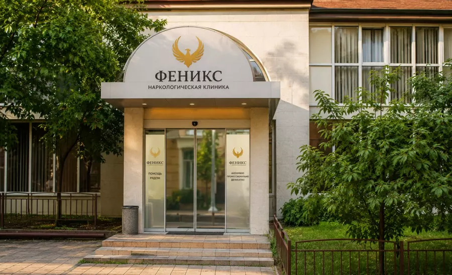 Вход в наркологическую клинику «Феникс» в Ахтубинске